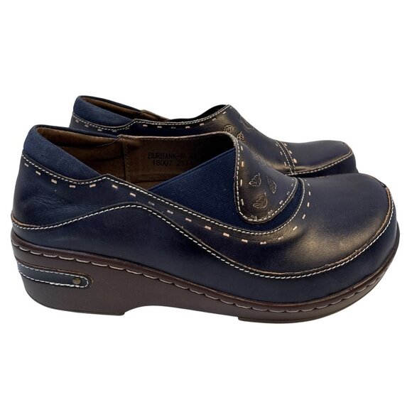 L'Artiste by Spring Step Women's Burbank Navy Clog Leather Size 41 - Picture 3 of 10